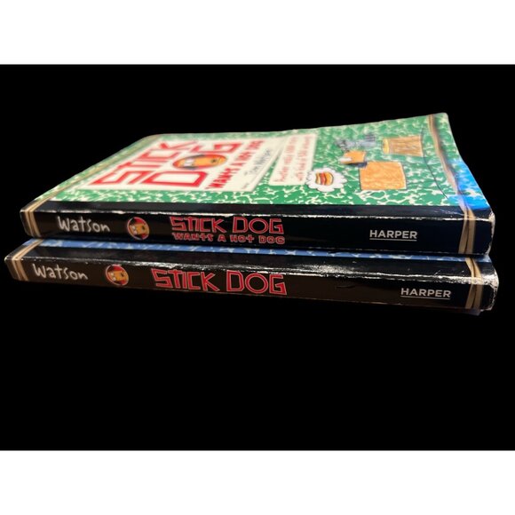 Stick Dog Books Lot of 2 Paperback Books 1 & 2 2013 Printing, Children’s Books - Picture 3 of 5